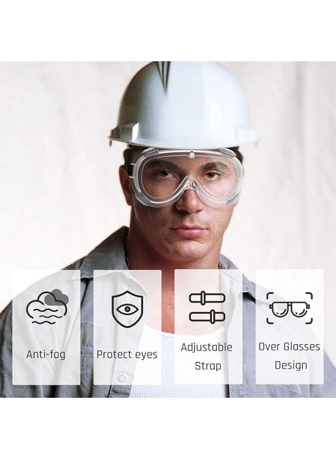 Safety Goggles with Anti-fog Lens, Industrial Clear Safety glasses, Protection Eyeglasses FA-03 - Image 5