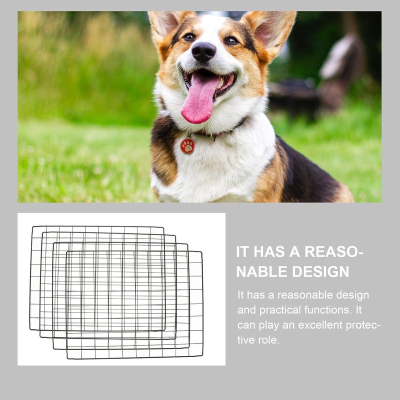 BESTonZON 4Pcs Metal Wire Fence Panels for DIY Pet Dog Cage Divider, 35X45Cm Mesh Fencing for XL Large Indoor Dogs, Multifunctional Playpen Barrier for Puppies and Cats - Image 5