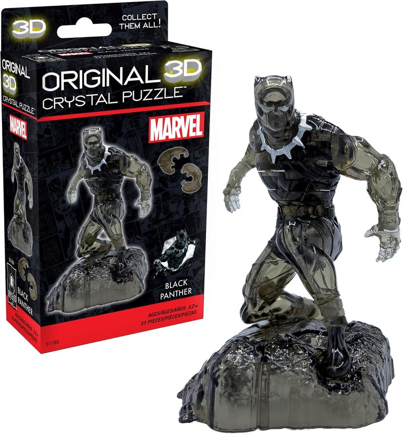 BePuzzled Marvel Black Panther Super Hero Original 3D Crystal Puzzle Perfect for Puzzlers Ages 12 and Up Challenging to Complete and Beautiful to Display Collect Them All - Image 1