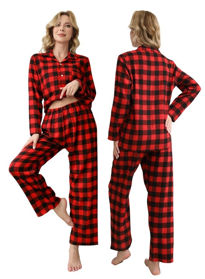 Schbbbta Family Plaid Pajamas Set, Baby Toddler Little Boy's Girl's 2-Piece Button Down Sleepwear Pjs, Black Red, 5-6 Years = Tag 130 - Image 5