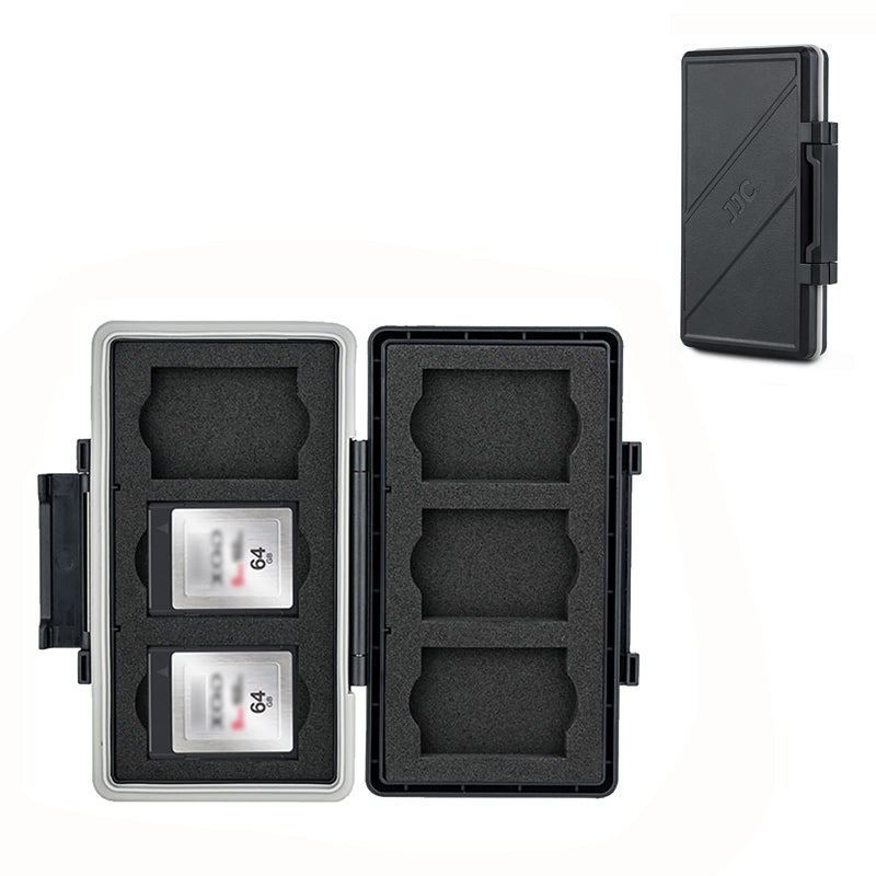 JJC XQD Cfexpress Type B Card HolderWaterResistant 6 Card Case Storage Organizer for Nikon Z8 Z9 Z6III Z6II Z7II Z6 Z7 D4 D850 D5 D500 D6 Fuji XH2 XH2S GFX 100II Panasonic S1 S1R GH7 GH6 DJI Ronin 4D - Image 2