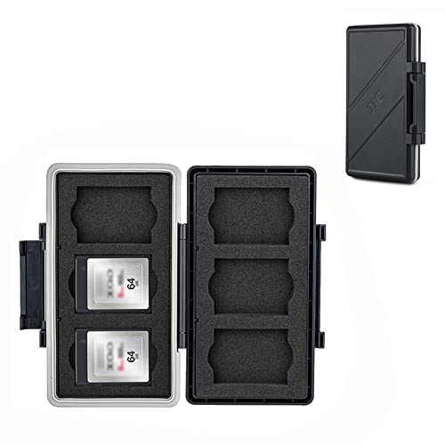 JJC XQD Cfexpress Type B Card HolderWaterResistant 6 Card Case Storage Organizer for Nikon Z8 Z9 Z6III Z6II Z7II Z6 Z7 D4 D850 D5 D500 D6 Fuji XH2 XH2S GFX 100II Panasonic S1 S1R GH7 GH6 DJI Ronin 4D - Image 1