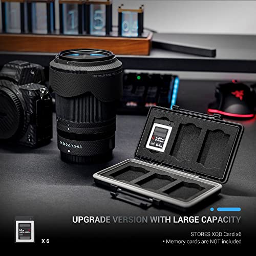 JJC XQD Cfexpress Type B Card HolderWaterResistant 6 Card Case Storage Organizer for Nikon Z8 Z9 Z6III Z6II Z7II Z6 Z7 D4 D850 D5 D500 D6 Fuji XH2 XH2S GFX 100II Panasonic S1 S1R GH7 GH6 DJI Ronin 4D - Image 3