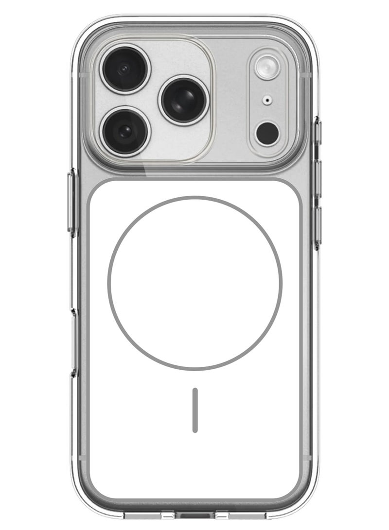 Case Cover for iPhone 17 Pro Max - Slim Magnetic Clear Shockproof Frame - Anti-Slip Grip with Full Protection - White - Image 4
