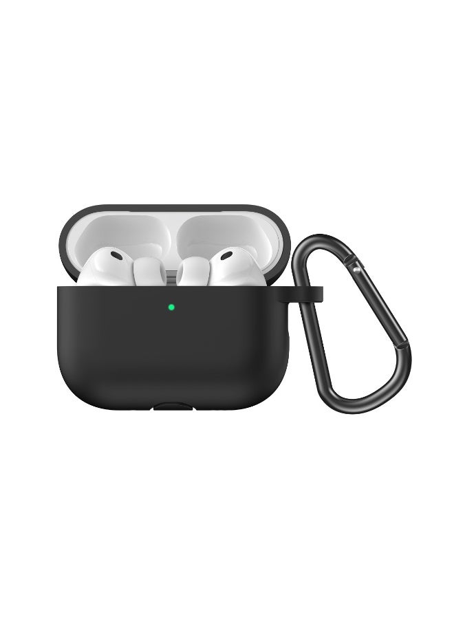 GREEN LION Silicone AirPod Case for AirPods 3 / Protective Cover with Shockproof Design / Dust & Scratch Resistant / Soft Touch Finish / Lightweight & Portable / Easy Access to Charging Port - Black - Image 1