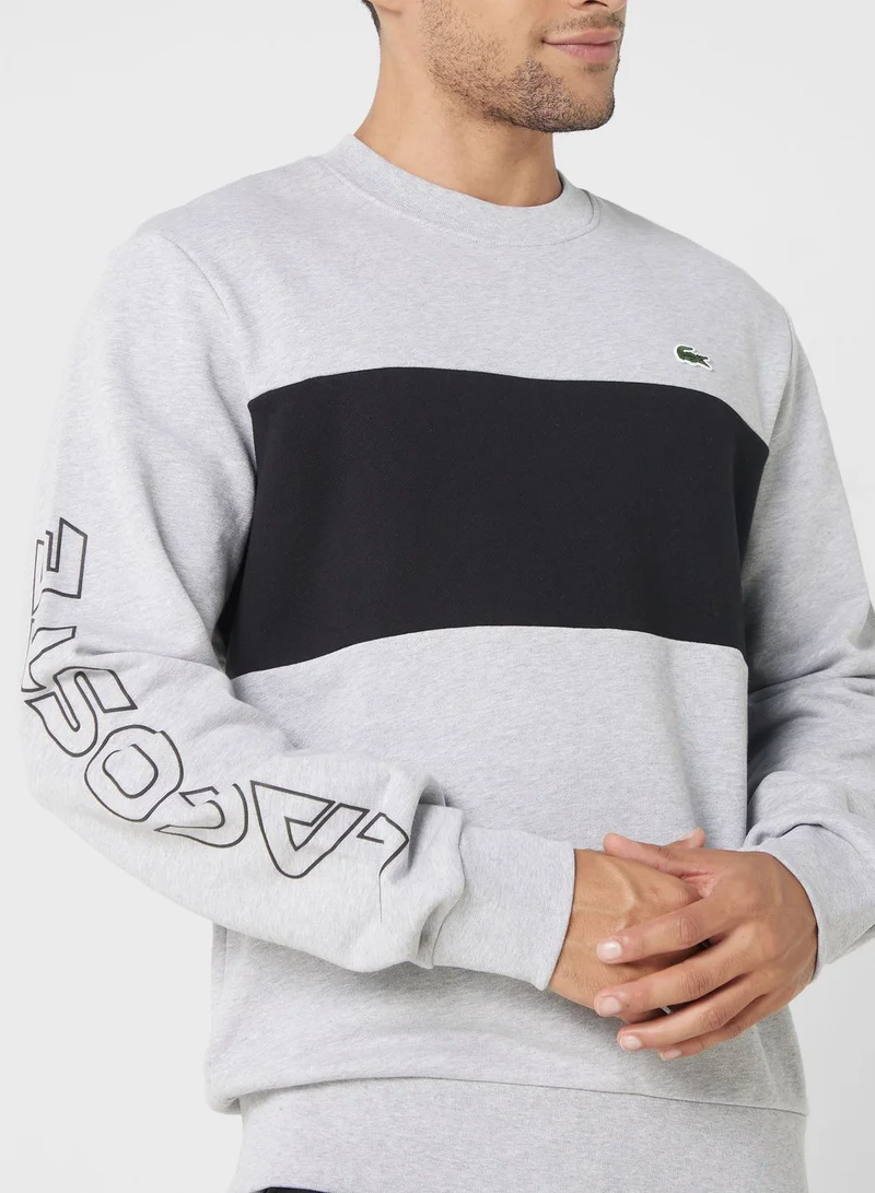 LACOSTE Color Block Sweatshirt