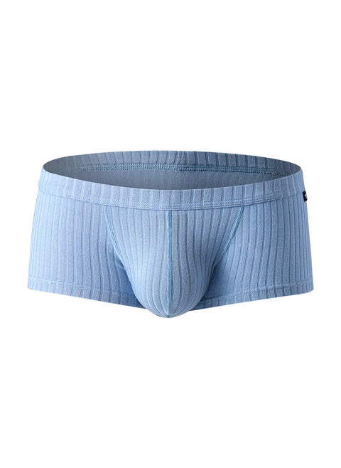 GTOPXMAN Mens U-Convex Breathable Thread Sweat Absorbing Soft Simple Cross-Border Boxer Panties Blue