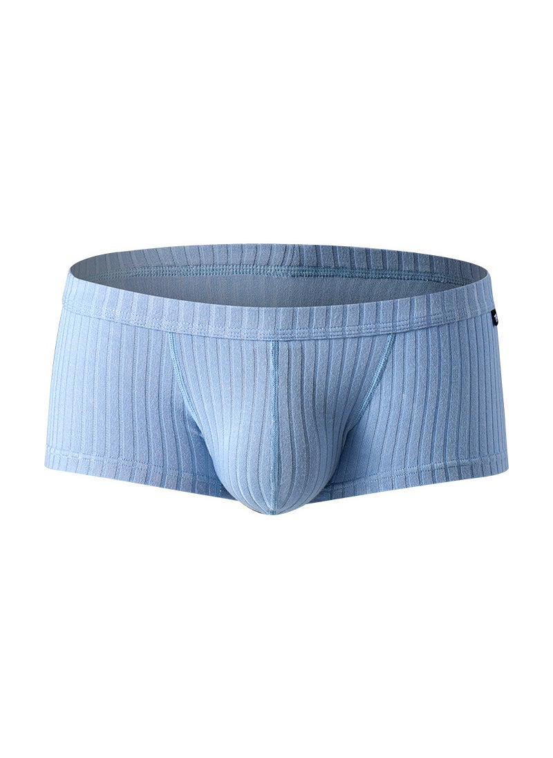 Generic - GTOPXMAN Mens U-Convex Breathable Thread Sweat Absorbing Soft Simple Cross-Border Boxer Panties Blue - Image 1