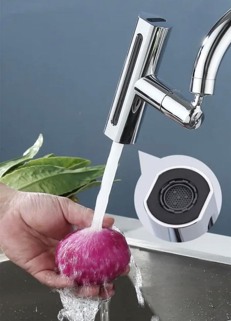 POPLEY 360 Degree Universal Shower Faucet Universal Swivel Waterfall Faucet Stainless Steel Multifunctional Adjustable Kitchen Faucet with Pull Out SprayerPack of 1 - Image 3