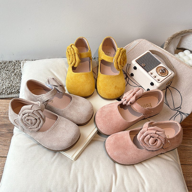 2025 Spring And Autum New Style Flats, Simple Korean Style Soft-Soled Princess Kidsren'S Style Leather Shoes, Soft-Soled Girls' Small Leather Shoes - Image 2