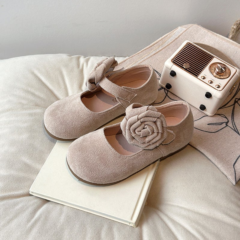 2025 Spring And Autum New Style Flats, Simple Korean Style Soft-Soled Princess Kidsren'S Style Leather Shoes, Soft-Soled Girls' Small Leather Shoes - Image 5