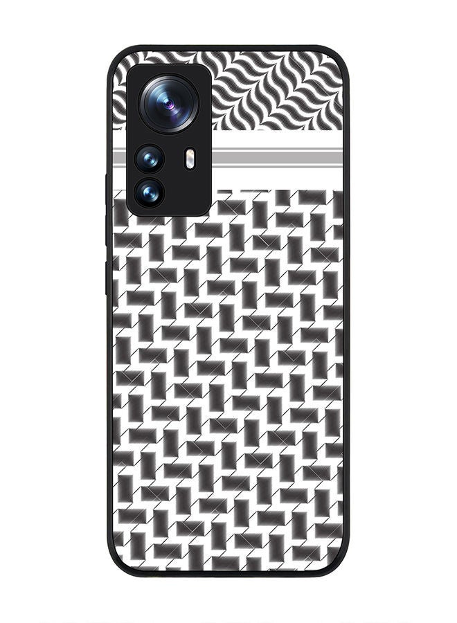 Stylizedd Rugged Black edge case for Xiaomi 12 Pro Slim fit Soft Case Flexible Rubber Edges Anti Drop TPU Gel Thin Cover - Shemag (Black) - Image 1