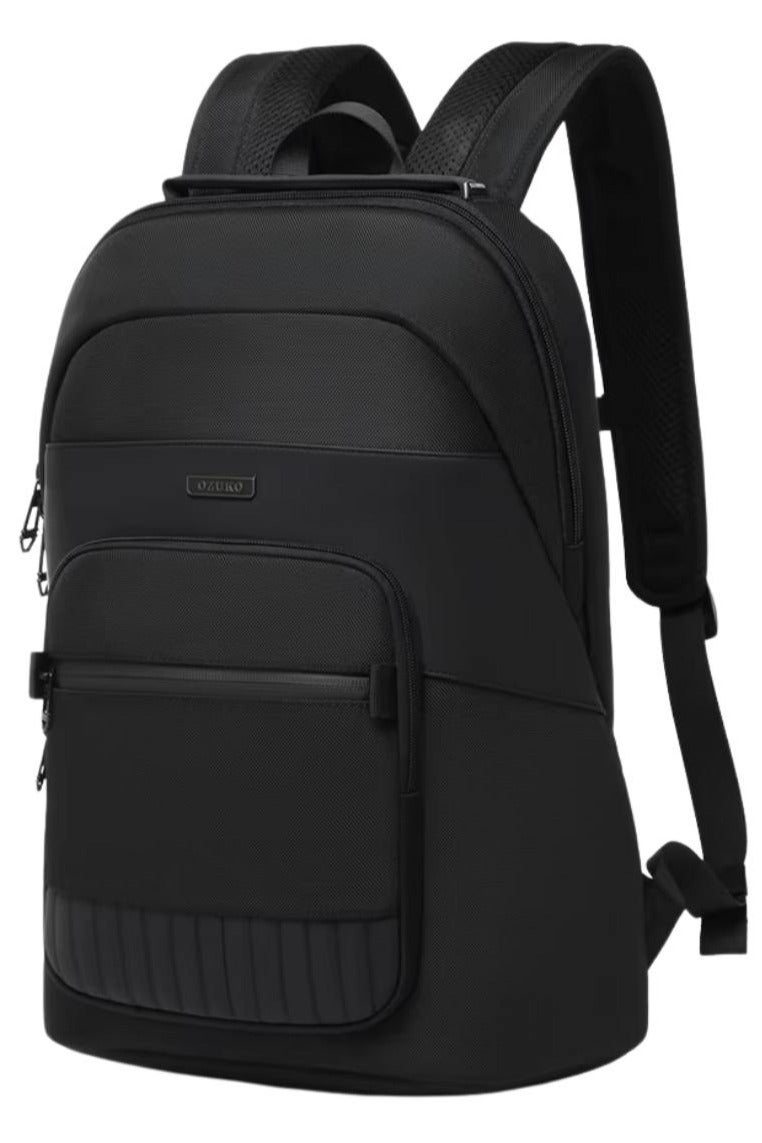 أوزوكو حقيبة ظهر للسفر من أوزوكو 9847 مع منفذ USB – مقاومة للماء – تناسب لابتوب 15.6 بوصة – أسود - Image 1