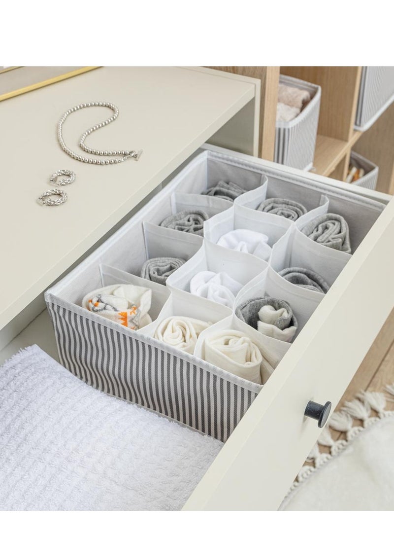 ALAS EV TEKSTIL Clothes Drawer Organizer - 12 Cell for Underwear and Scarves  - Image 2