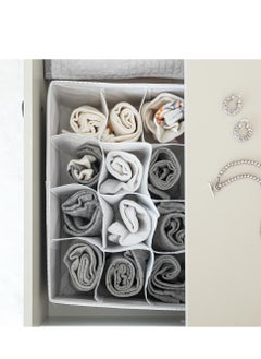ALAS EV TEKSTIL Clothes Drawer Organizer - 12 Cell for Underwear and Scarves  - Image 3