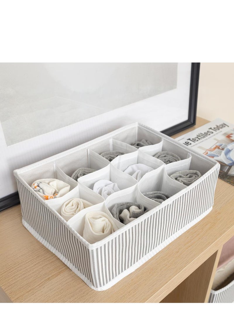 ALAS EV TEKSTIL Clothes Drawer Organizer - 12 Cell for Underwear and Scarves  - Image 4