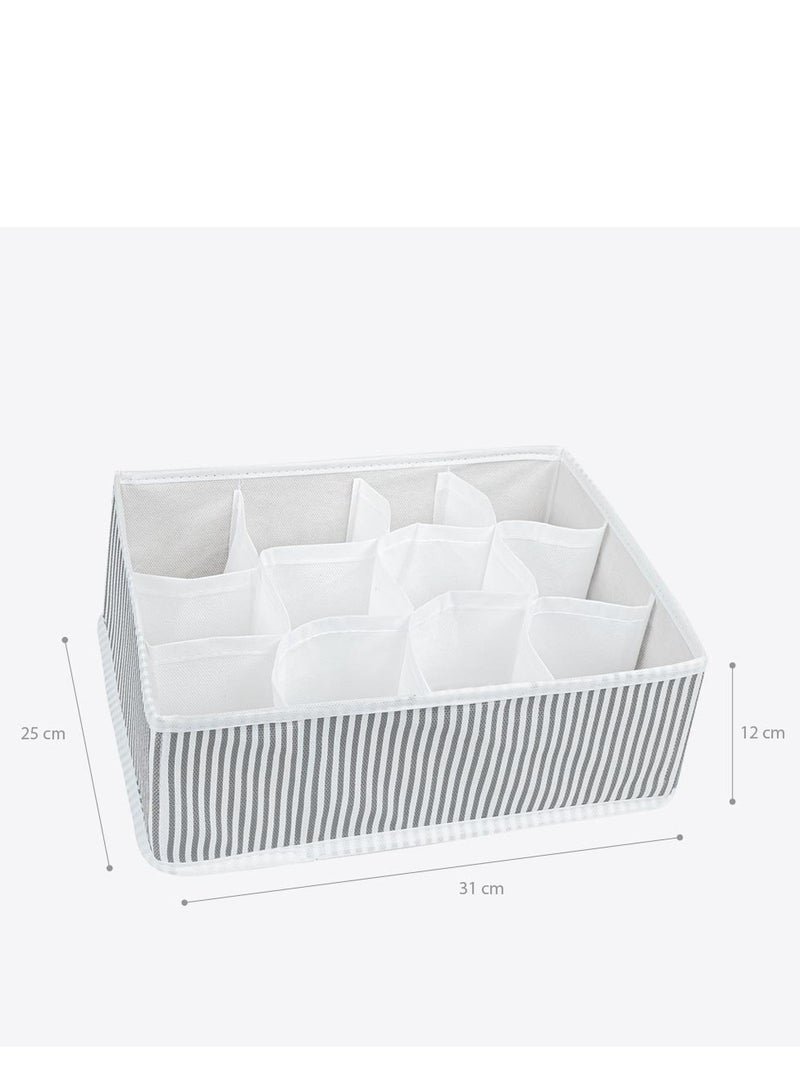 ALAS EV TEKSTIL Clothes Drawer Organizer - 12 Cell for Underwear and Scarves  - Image 5