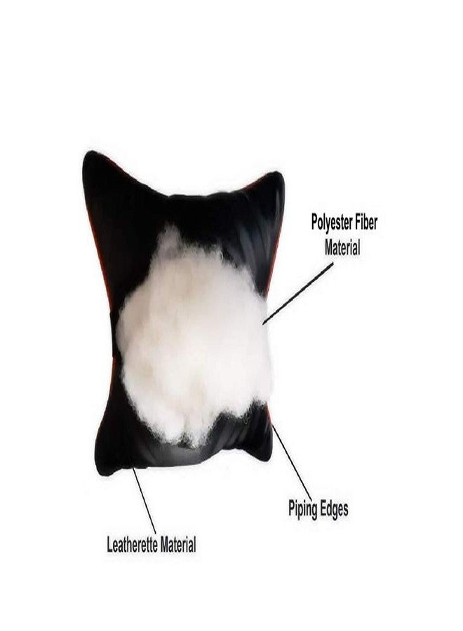 ABLE Classic Cross Neckrest Necksupporters Pillow Black and Beige for Maruti BALENO Set of 2 Pcs - Image 4