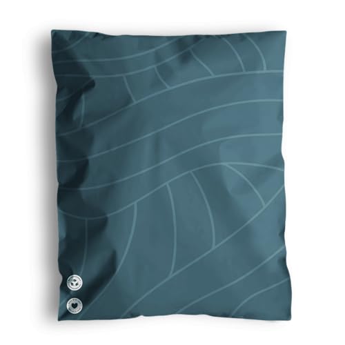 Impack Poly Mailers 14.5x19-25 Pack Biodegradable Shipping Bags for Clothes and Large Items - Impack Self-Seal Waterproof Thick Mailing Envelope for Accessories & Clothing - Space Blue Leaf - Image 1