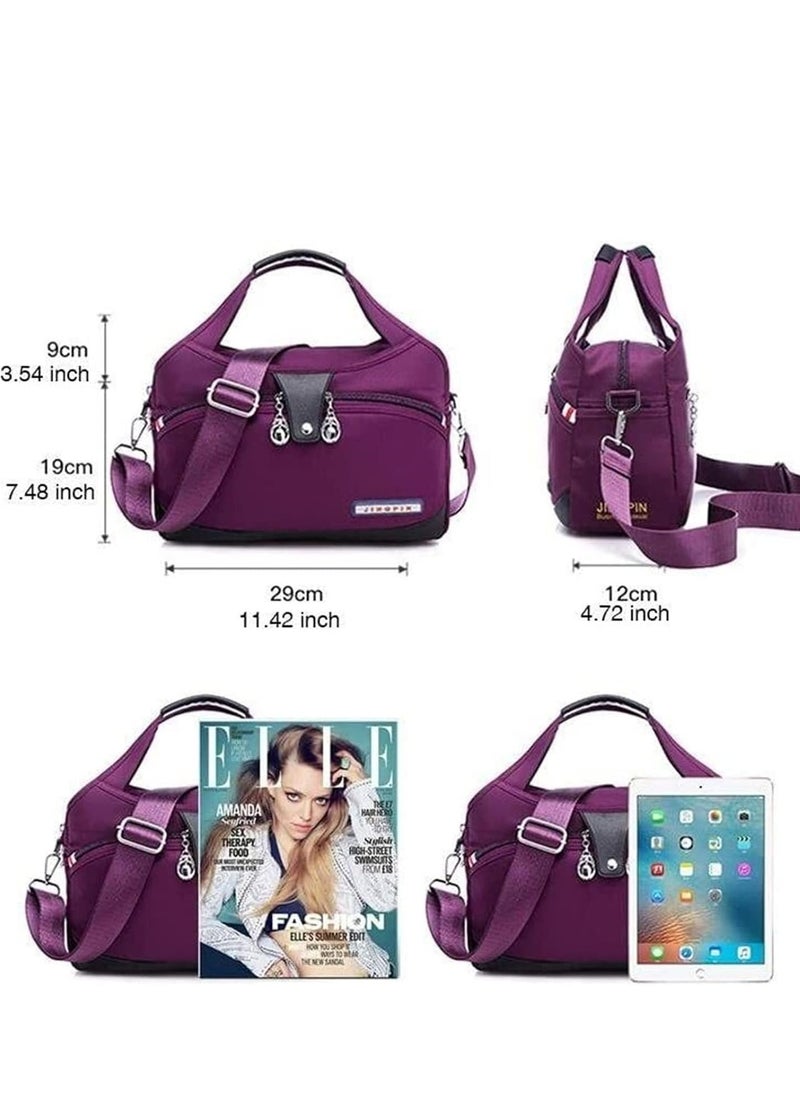 Generic - Ladies handbags Large-capacity Waterproof Anti-theft Women's Fashion Handbag, Oxford Cloth Travel Daypack, Multi Zipper Pockets Crossbody Shoulder Bag - Image 1