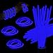 Taikula 60 Pack 8 Blue Glow Sticks Bulk with 60 Connectors Neon Glow In The Dark Party favors Supplies for Holiday Birthday Party Decoration Blue - Image 3