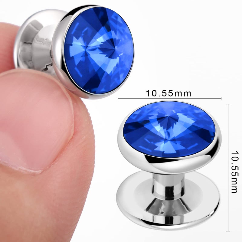 HAWSON أزرار قميص كريستال لقميص التوكسيدو للرجال، أزرار توكسيدو لحفلات عيد الميلاد والزفاف، مجوهرات أو إكسسوارات للرجال. - Image 3