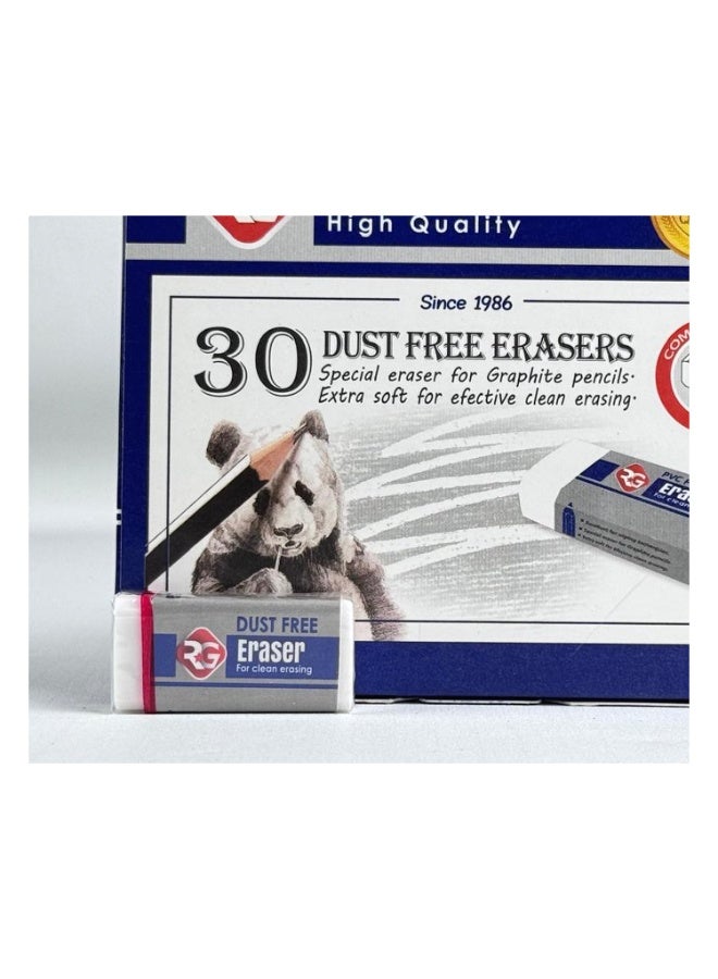 RG R&G Dust Free Erasers, 30 Pieces - Image 2