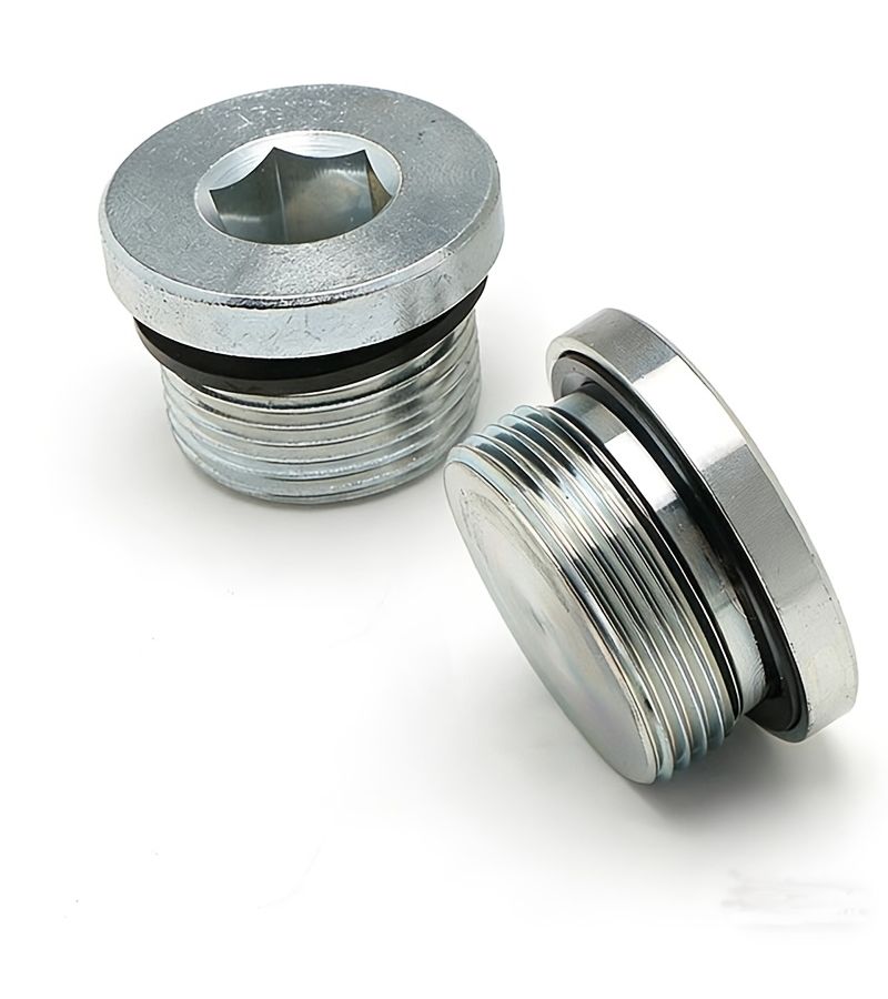 8pcs Galvanized Carbon Steel BSPP Threaded Plugs with EPDM Seals Hexagonal Sealing Plug for Hydraulic Pneumatic and Water Pipe Industrial Plumbing Fittings G1 8 G1 4 G3 8 G1 2 - Image 4