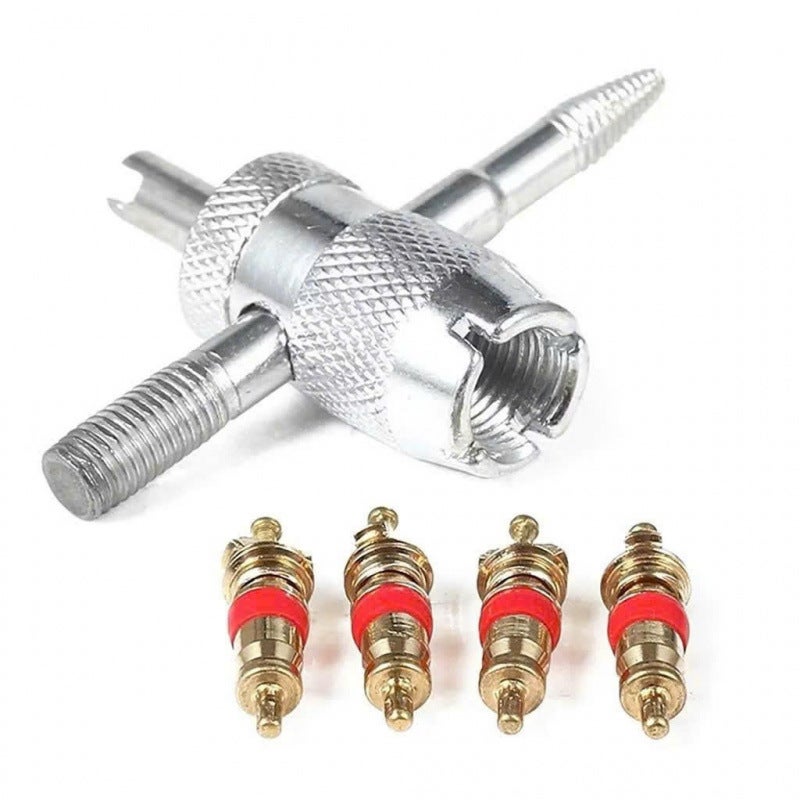 4-in-1 Car Tire Valve Core Wrench Set Multi-Function Repair Tool - Image 2