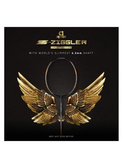 Apacs Z-Ziggler Limited Edition 38LBS Unstrung Badminton Racket | 6.2mm Slim Shaft | Japanese carbon graphite | G2 Grip (Gold)  - Image 2