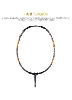 Apacs Z-Ziggler Limited Edition 38LBS Unstrung Badminton Racket | 6.2mm Slim Shaft | Japanese carbon graphite | G2 Grip (Gold)  - Image 3