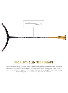Apacs Z-Ziggler Limited Edition 38LBS Unstrung Badminton Racket | 6.2mm Slim Shaft | Japanese carbon graphite | G2 Grip (Gold)  - Image 4