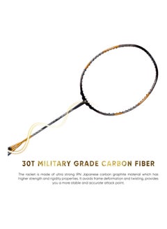 Apacs Z-Ziggler Limited Edition 38LBS Unstrung Badminton Racket | 6.2mm Slim Shaft | Japanese carbon graphite | G2 Grip (Gold)  - Image 5