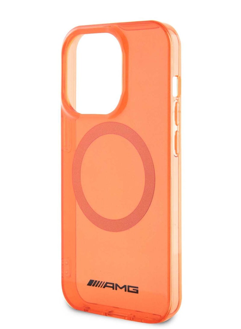 AMG Magsafe Transparent Case for iPhone 15 Pro Max - Orange - Image 1