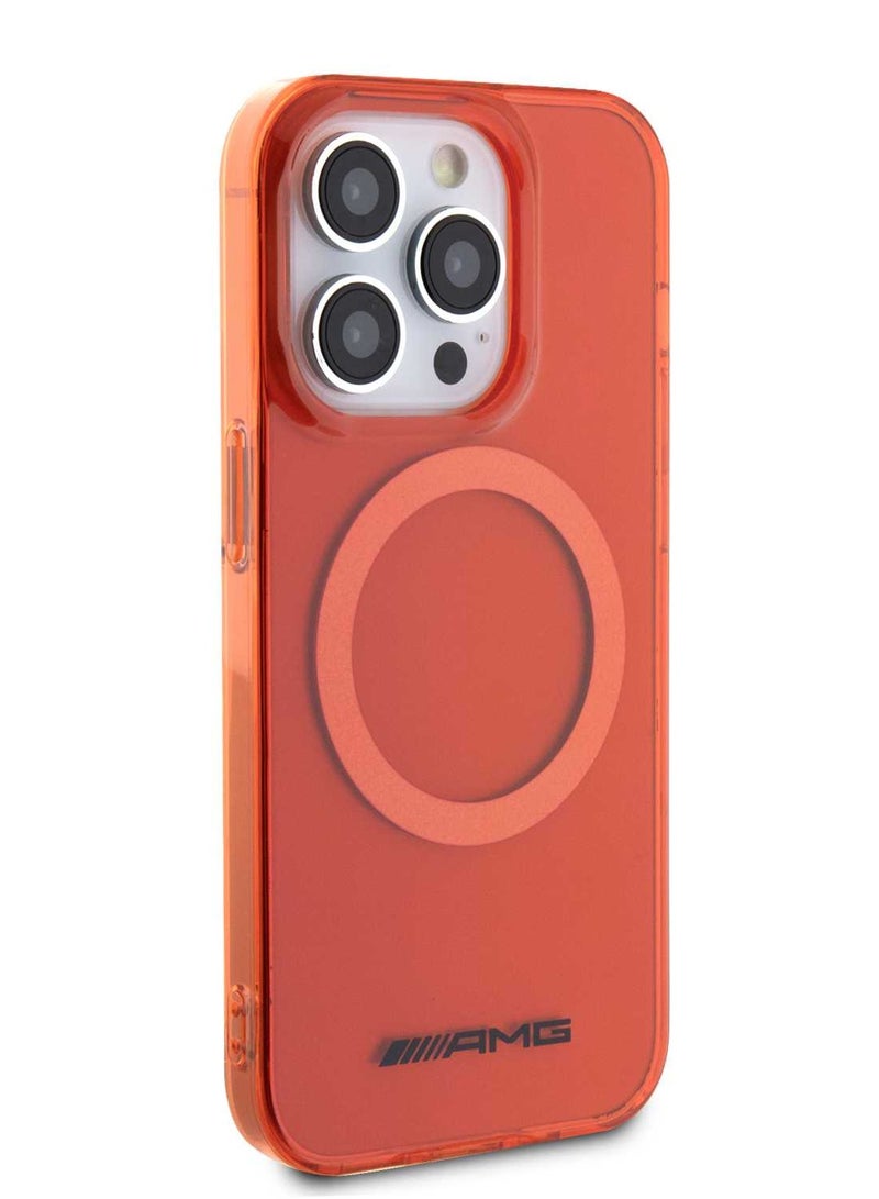 AMG Magsafe Transparent Case for iPhone 15 Pro Max - Orange - Image 5