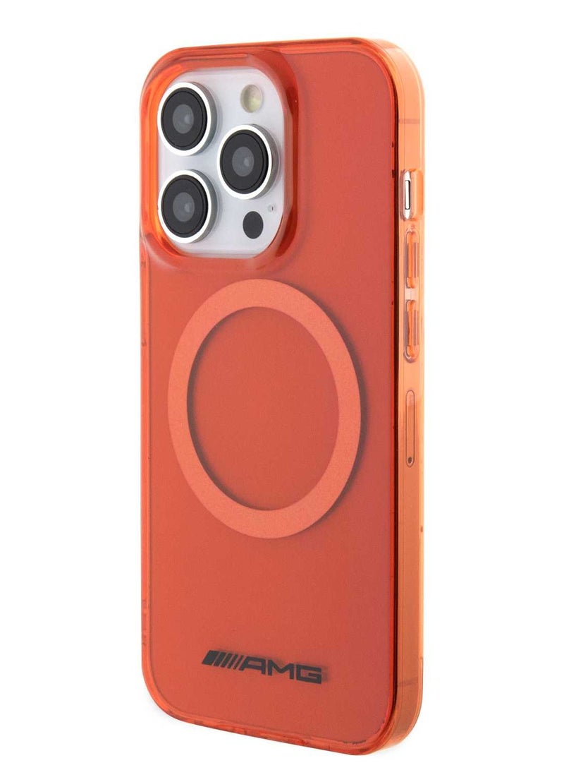 AMG Magsafe Transparent Case for iPhone 15 Pro Max - Orange - Image 2