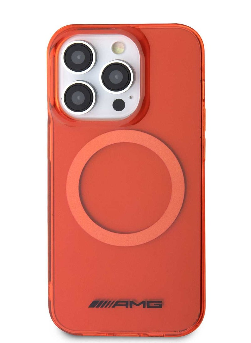 AMG Magsafe Transparent Case for iPhone 15 Pro Max - Orange - Image 4
