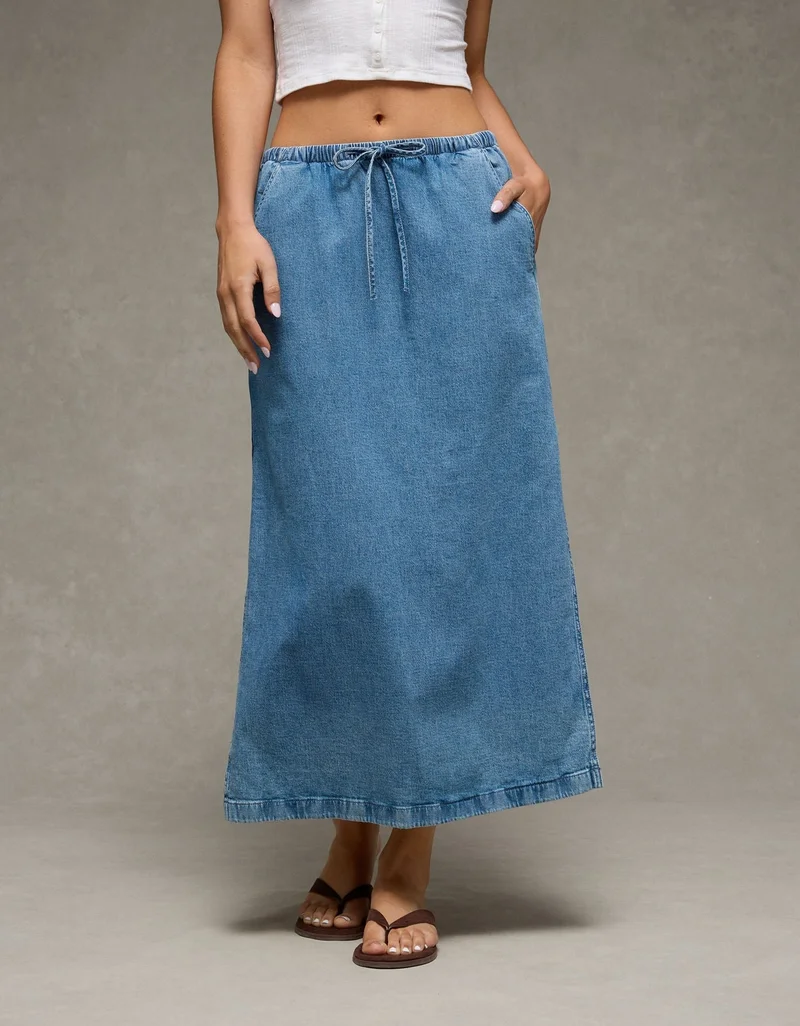 American Eagle AE Stretch Midi Skirt