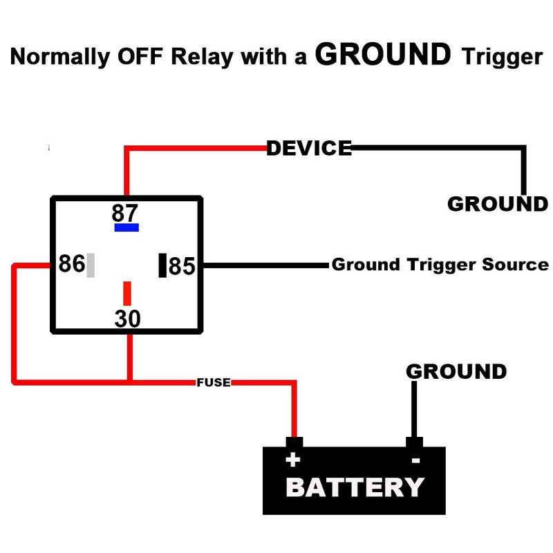 irhapsody 4-pin 40/30AMP 12VDC Waterproof Relays, Built-in Diode, SPST Automotive Relay Kit - Image 4