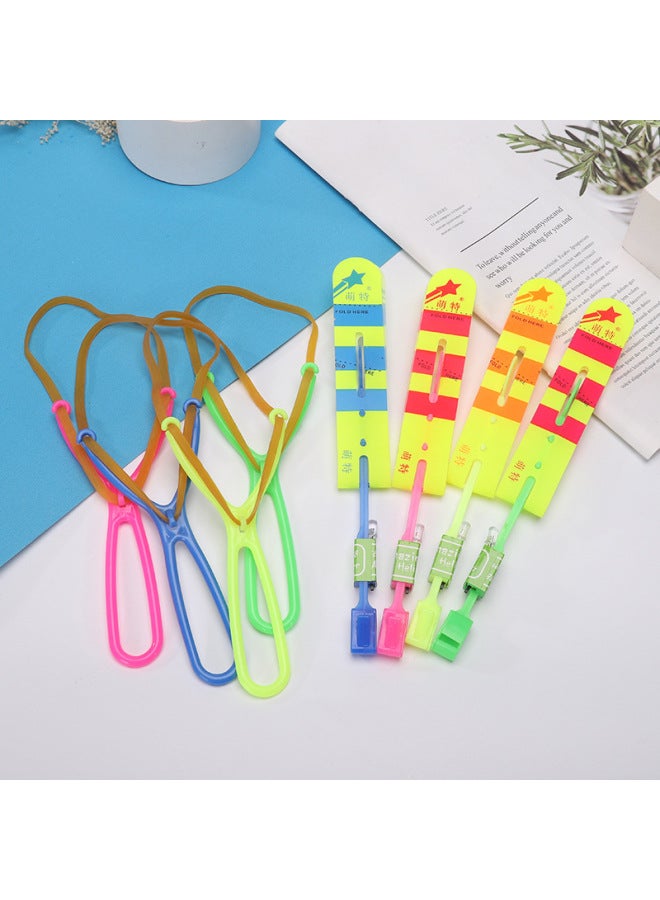 Glowing Bamboo Dragonfly Stall Toy Night Market Rocket Flashing Slingshot Arrow Glowing Toy Fun Play For Kids-Color:Meng Special Whistle And Arrow Blue Light (Upgraded)  - Image 1