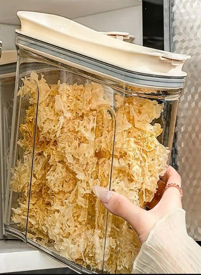 Crobat Clear PET Airtight Cereal Food Storage Container Kitchen Pantry Organizer (1.5, Rectangular, 1, BG985) - Image 2