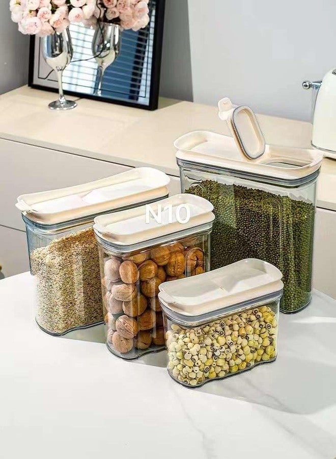 Crobat Clear PET Airtight Cereal Food Storage Container Kitchen Pantry Organizer (1.5, Rectangular, 1, BG985) - Image 3