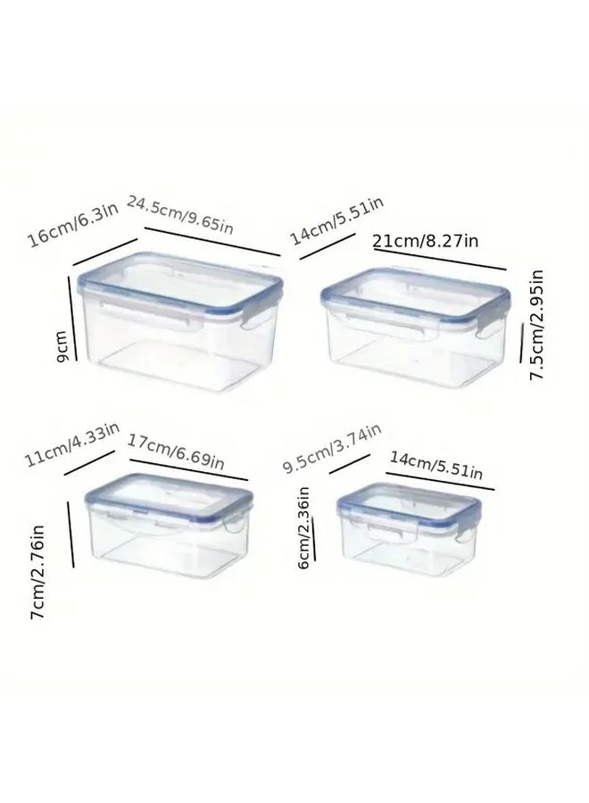 Transparent Small Food Storage Containers Airtight Lids Keep Fresh Organize Kitchen - Image 3