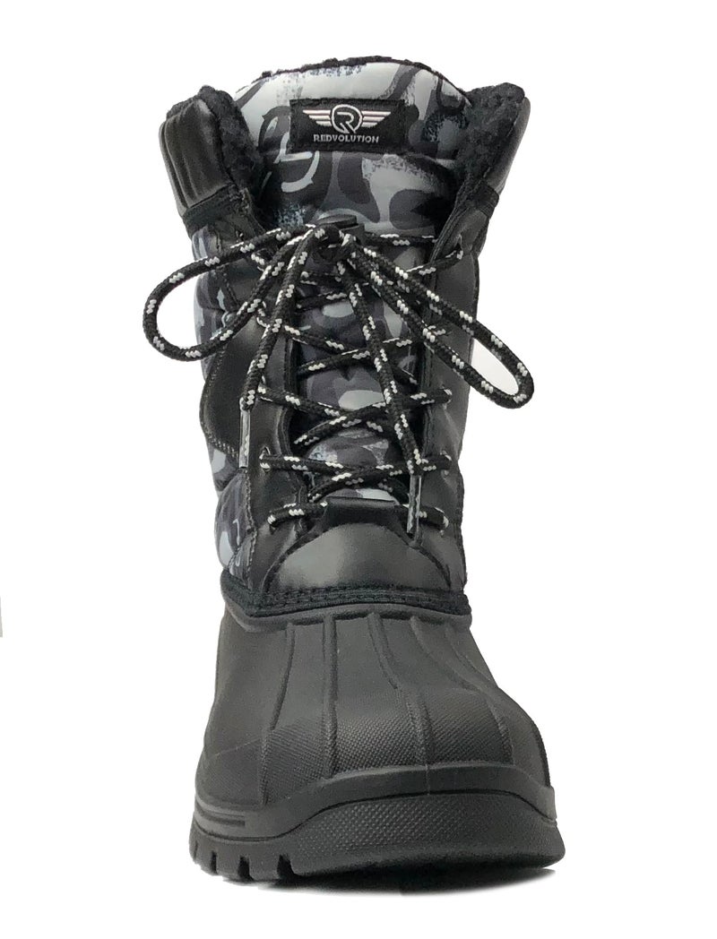 REDVOLUTION Women's Snow Boots Slip-Resistant Waterpoof Winter Fashion Shoe (550L black, size 7) - Image 3
