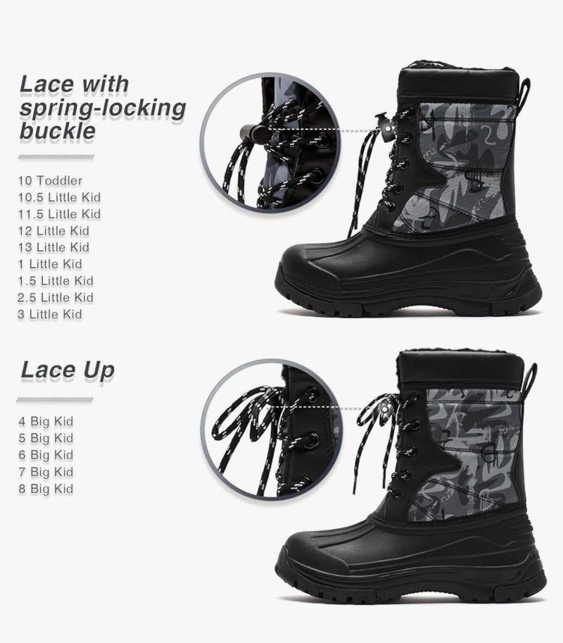 REDVOLUTION Women's Snow Boots Slip-Resistant Waterpoof Winter Fashion Shoe (550L black, size 7) - Image 5