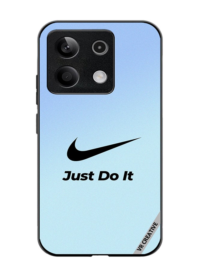 VR CREATIVE غطاء حماية لهاتف Xiaomi Poco X6 بتصميم شعار Nike باللون الأزرق متعدد الألوان - Image 1