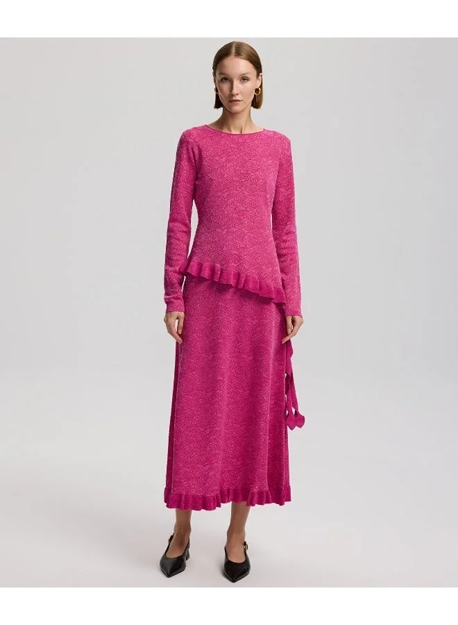 Ipekyol Jacquard Long Sleeve Knit Top