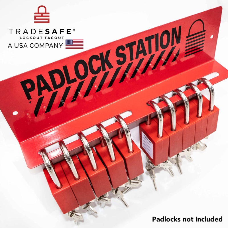 Tradesafe Lockout Tagout Locks Station - Loto Station For Safety Padlocks  Loto Locks Rack Holds Up To 10 Lockout Locks  No Lock Out Tag Out Locks Included - Image 5