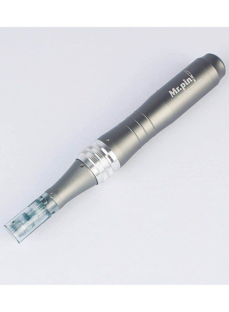 Mr.Pin Advanced Derma Pen Mr.Pin M8 Plus - wireless with 20 Pieces Assorted Cartridges and Ice Massage Wheel for Skin Care Anti Aging Improvement Acne Scars Helps Hair Growth - Image 2