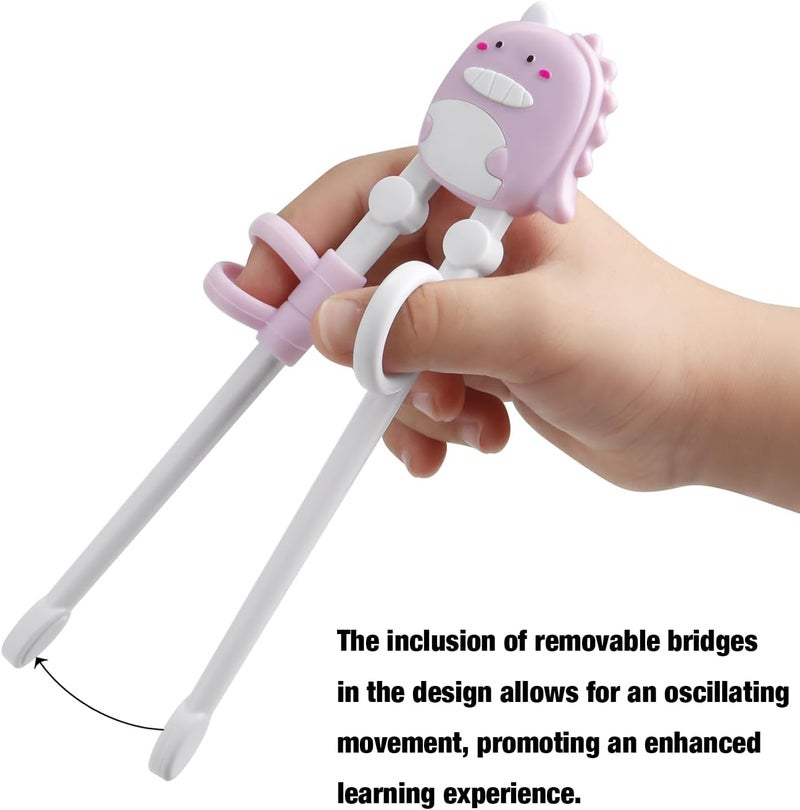 PandaEar Precision processed material 2 Pairs Kid Chopsticks, Dinosaur Children Learning Practice Training Chopsticks for Kids Beginners Toddler Season change compatible build - Image 3